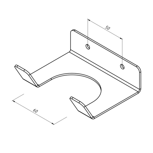 Держатель-органайзер для хранения садового инвентаря, настенный, черный REXANT