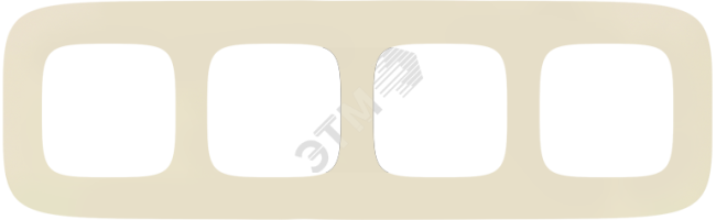 Valena ALLURE Рамка 4 поста слоновая кость универсальная