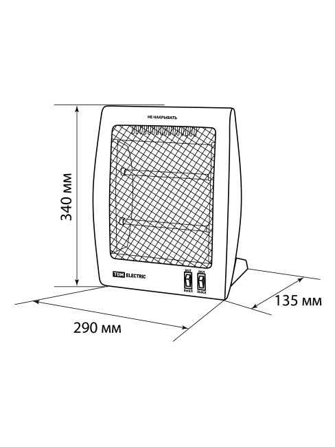 Кварцевый обогреватель КО-1, 800 Вт, рег. мощн. (400/800 Вт), белый, TDM Кварцевый обогреватель КО-1, 800 Вт, рег. мощн. (400/800 Вт), белый, TDM