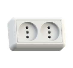 Розетка 2-м ОП Оптима РА10-373 10А IP20 без заземл. с монтаж. пластиной бел. Кунцево 8009 Розетка 2-м ОП Оптима РА10-373 10А IP20 без заземл. с монтаж. пластиной бел. Кунцево 8009