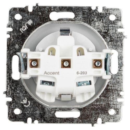 Розетка 1-м СП Accent 6-203-01 16А IP20 250В 2P+E Schuko с крышкой AL/CU бел. Intro Б0063709 Розетка 1-м СП Accent 6-203-01 16А IP20 250В 2P+E Schuko с крышкой AL/CU бел. Intro Б0063709