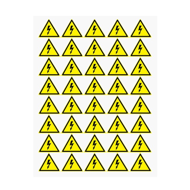 Наклейка знак электробезопасности «Опасность поражения электротоком» 50х50х50 мм REXANT 50шт.