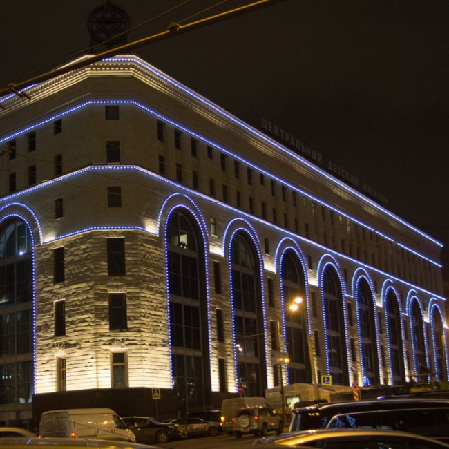 Набор ЕВРО Belt-Light 2 жилы, 100м, шаг 40см, 225 LED ламп, цвет свечения белый, 45мм (6 LED) NEON-NIGHT