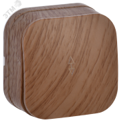 GLORY Выключатель одноклавишный наружный проходной дуб GLORY Выключатель одноклавишный наружный проходной дуб