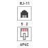 Rexant Переходник телефонный, (штекер 6Р-4С (RJ-11) - 3 гнезда 6Р-4С (RJ-11))