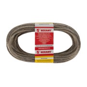 Трос стальной в ПВХ оплетке d=4,0 мм, прозрачный ( моток 20 м)  REXANT