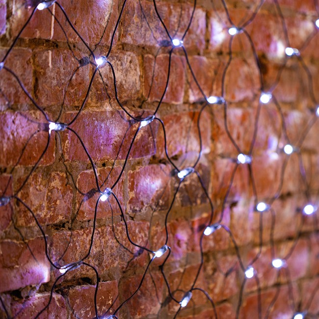 Гирлянда Сеть 2,5х2,5м, черный ПВХ, 432 LED Белые (контроллер в комлекте)