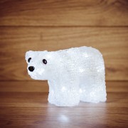 Акриловая светодиодная фигура Белый мишка 15х25 см, 4,5 В, 3 батарейки AA (не входят в комплект), 20 светодиодов NEON-NIGHT Акриловая светодиодная фигура Белый мишка 15х25 см, 4,5 В, 3 батарейки AA (не входят в комплект), 20 светодиодов NEON-NIGHT