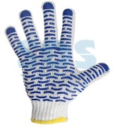 Перчатки х/б с нанесением ПВХ, 5 нитей, 55-56 г., 10 класс вязки, «Волна»