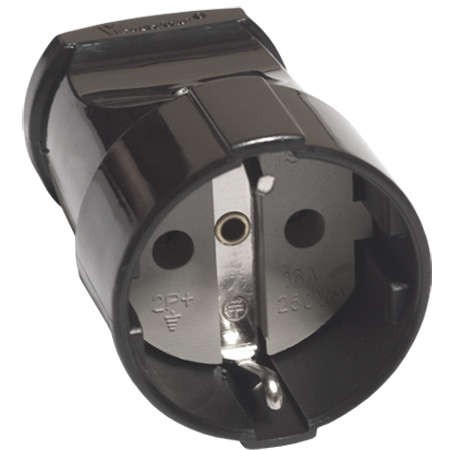 Розетка переносная 16А 250В с заземл. черн. (еврослот) UNIVersal А1020 Розетка переносная 16А 250В с заземл. черн. (еврослот) UNIVersal А1020