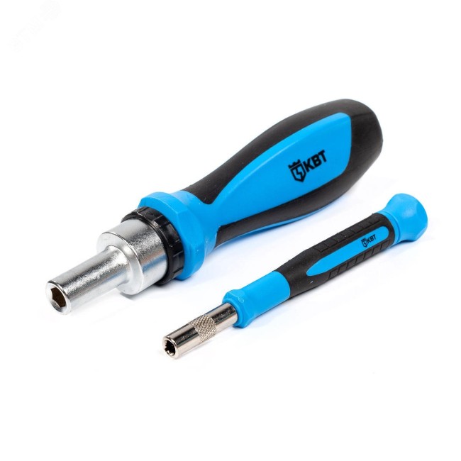 Отвертка реверсивная со сменными битами и сменными шестигранными головками НБ-79