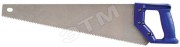 Ножовка по дереву, крупный каленый зуб 5 TPI, 2D заточка, пластиковая прорезиненная ручка 450 мм