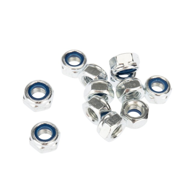 Гайка самоконтрящаяся DIN 985, с нейлоновым кольцом, M10 короб (40 шт/уп) KRANZ