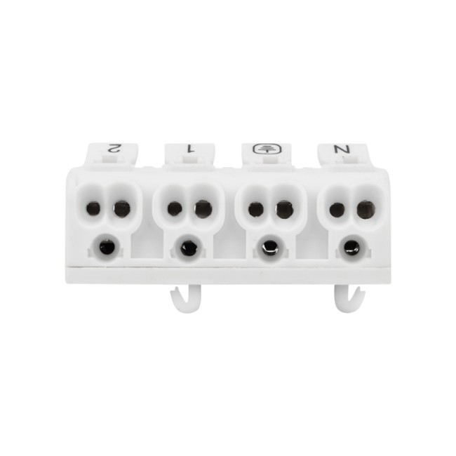 Клемма пружинная соединительная КСП 4-полюсная с монтажными ножками (50 шт./уп.) REXANT