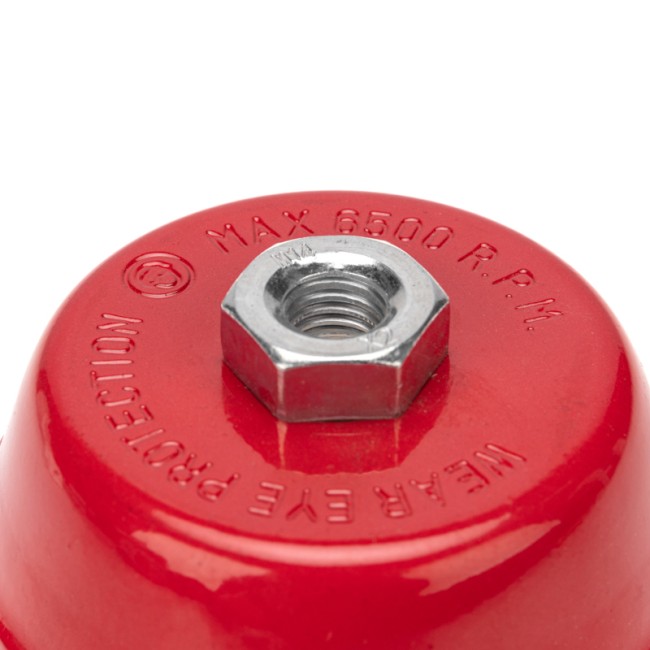 Щетка чашечная для УШМ, крученая стальная проволока, 125мм, М14 KRANZ Щетка чашечная для УШМ, крученая стальная проволока, 125мм, М14 KRANZ