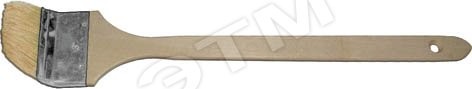 Кисть радиаторная, натуральная светлая щетина, деревянная ручка 1'' (25 мм)