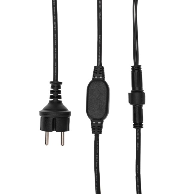 Уличная гирлянда Лофт 10м, черный каучук, 20 прозрачных ламп, теплый белый, влагостойкая IP65 Уличная гирлянда Лофт 10м, черный каучук, 20 прозрачных ламп, теплый белый, влагостойкая IP65