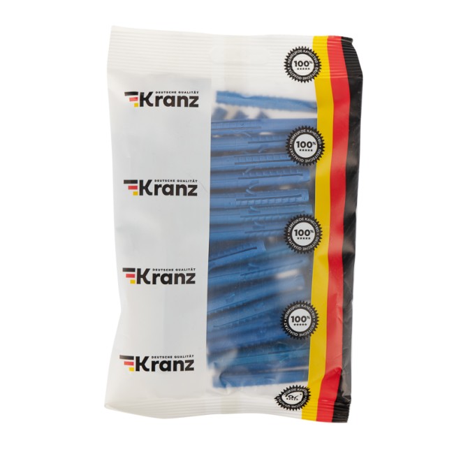 Дюбель распорный KRANZ 8х80, синий, пакет (50 шт./уп.)
