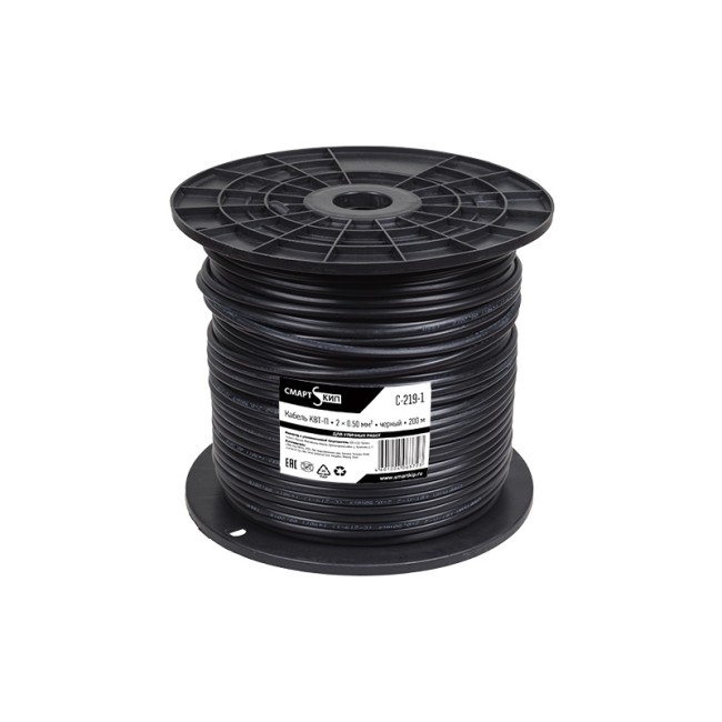 Кабель КВТ-В-2+2x0,50 мм², белый, 200 м, СМАРТКИП