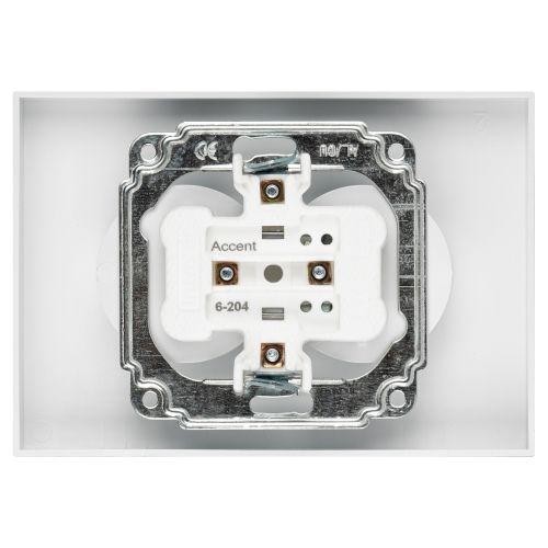 Розетка 2-м СП Accent 6-204-01 16А IP20 250В 2P AL/CU бел. Intro Б0063447 Розетка 2-м СП Accent 6-204-01 16А IP20 250В 2P AL/CU бел. Intro Б0063447
