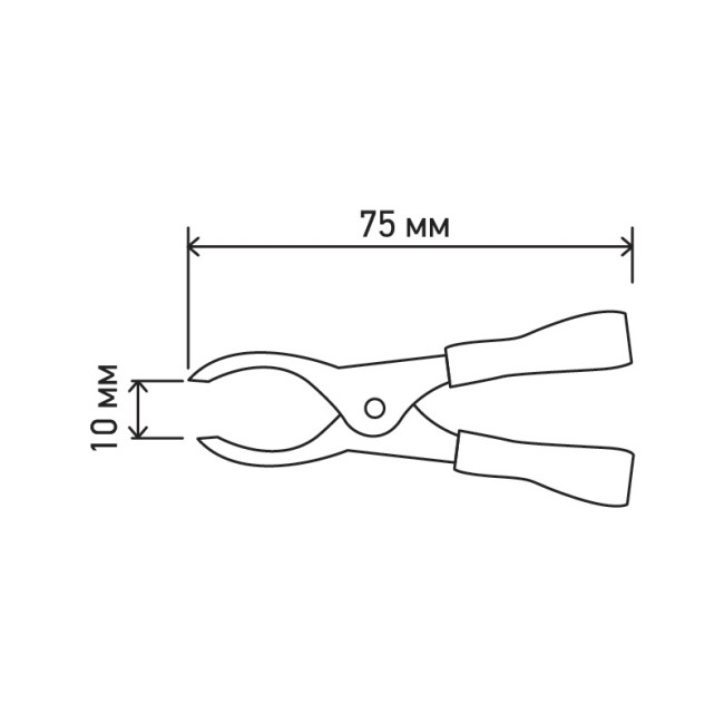 Зажим «крокодил» 15 А 75 мм REXANT