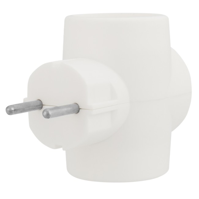 Евротройник электрический без заземления 220 В, 6A REXANT Индивидуальный пакет