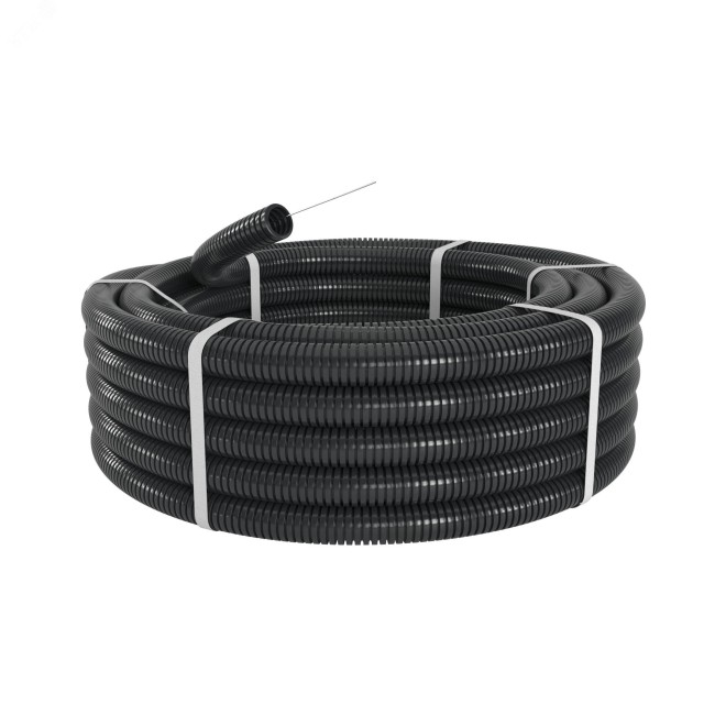 Труба гофрированная DN17мм ПВ-2 Dвн=16.8 мм Dнар= 21.2 мм полиамид