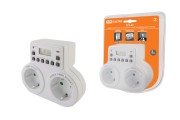 Таймер розеточный ТРЭ-03-1мин/7дн-10on/off-2х8А-2р (недельный, 2 розетки) TDM Таймер розеточный ТРЭ-03-1мин/7дн-10on/off-2х8А-2р (недельный, 2 розетки) TDM