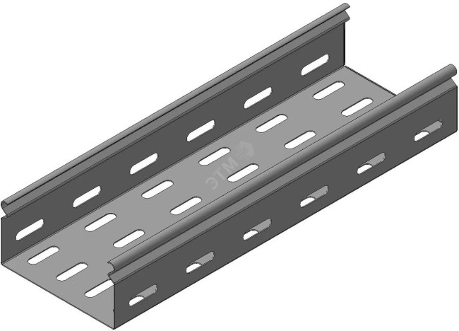 Лоток прямой замковый перфорированный ЛМс-ПЗ 100х50-0,7ц УТ2,5 (L=2000мм)