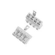 Клемма пружинная соединительная КСП 4-полюсная с заземлением и с монтажными ножками (50 шт./уп.) REXANT Клемма пружинная соединительная КСП 4-полюсная с заземлением и с монтажными ножками (50 шт./уп.) REXANT