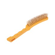 Щетка по металлу с пластиковой ручкой 4 ряд. 260 мм Kranz Щетка по металлу с пластиковой ручкой 4 ряд. 260 мм Kranz