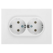 Розетка 2-м СП Accent 6-205-01 16А IP20 250В 2P+E Schuko AL/CU бел. Intro Б0063485 Розетка 2-м СП Accent 6-205-01 16А IP20 250В 2P+E Schuko AL/CU бел. Intro Б0063485