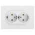 Розетка 2-м СП Accent 6-205-01 16А IP20 250В 2P+E Schuko AL/CU бел. Intro Б0063485 Розетка 2-м СП Accent 6-205-01 16А IP20 250В 2P+E Schuko AL/CU бел. Intro Б0063485
