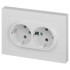 Розетка 2-м СП Accent 6-205-01 16А IP20 250В 2P+E Schuko AL/CU бел. Intro Б0063485 Розетка 2-м СП Accent 6-205-01 16А IP20 250В 2P+E Schuko AL/CU бел. Intro Б0063485