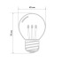 Лампа шар Е27 6 LED Ø45мм - красная, прозрачная колба, эффект лампы накаливания