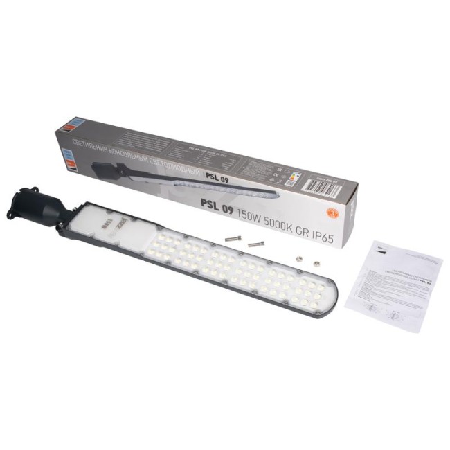 Светильник светодиодный PSL 09 150Вт 5000К уличный консольный ДКУ GR IP65 Pro JazzWay 5064133