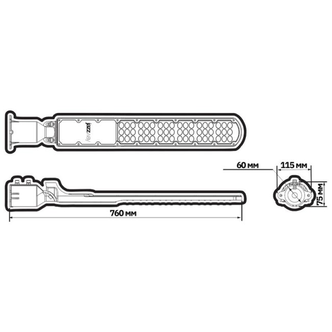Светильник светодиодный PSL 09 150Вт 5000К уличный консольный ДКУ GR IP65 Pro JazzWay 5064133