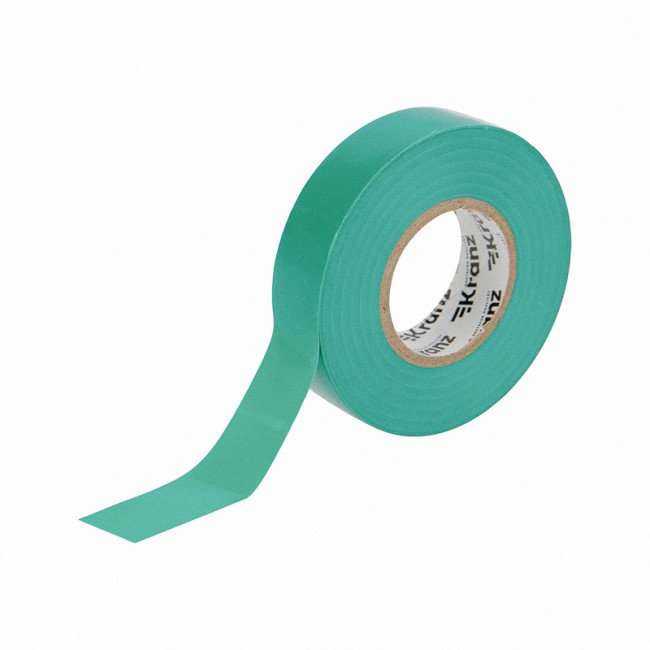 Изолента ПВХ профессиональная, 0,18х19 мм, 20 м, зеленая KRANZ