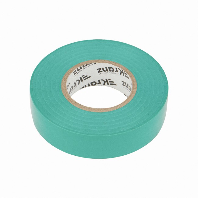 Изолента ПВХ профессиональная, 0,18х19 мм, 20 м, зеленая KRANZ