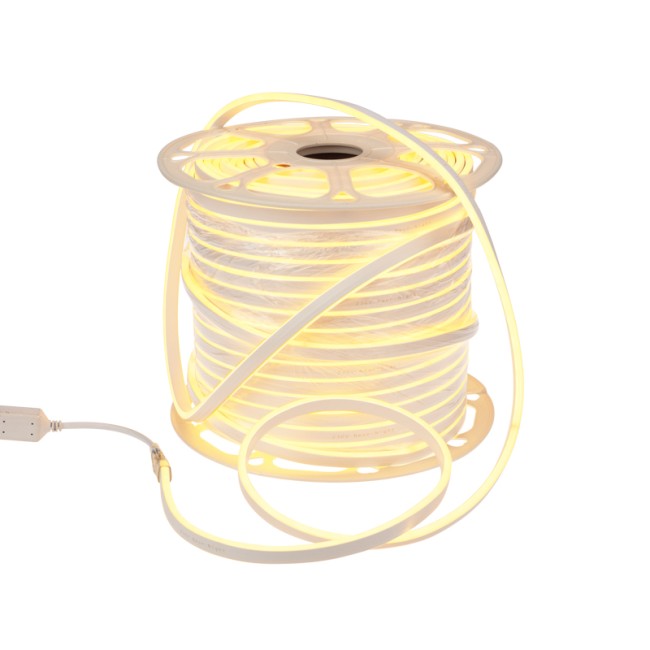 Гибкий неон SMD 8х16 мм, двухсторонний, желтый, 120 LED/м, бухта 100 м (с комплектом подключения) Гибкий неон SMD 8х16 мм, двухсторонний, желтый, 120 LED/м, бухта 100 м (с комплектом подключения)