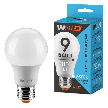 Светодиодная лампа WOLTA LX 30W60BL9E27 9Вт 6500К Е27