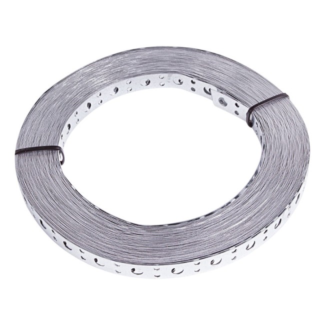 Лента полоса монтажная оцинкованная, перфорированная прямая 20х0,55 мм (рулон 25 м) REXANT Лента полоса монтажная оцинкованная, перфорированная прямая 20х0,55 мм (рулон 25 м) REXANT