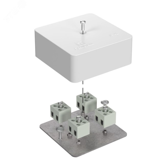 Коробка огнестойкая разветвительная для кабель-канала 40-0450-FR6.0-4-4-Р Е15-Е60 75х75х30