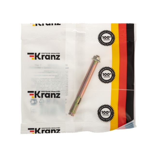 Болт анкерный  с гайкой 8х85 пакет (1 шт/уп) KRANZ