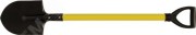 Лопата штыковая ЛКМ, с желтым металлизированным черенком и V-ручкой 185х235х1060 мм