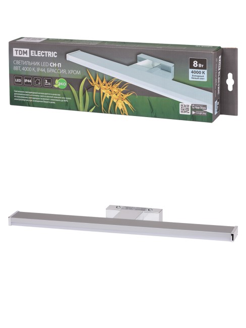Светильник LED CH-П 8Вт, 4000 К, IP44, Брассия, хром TDM Светильник LED CH-П 8Вт, 4000 К, IP44, Брассия, хром TDM