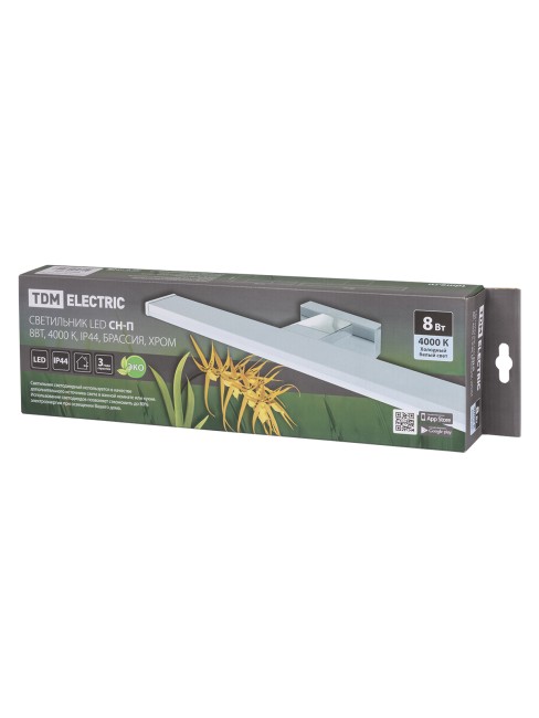Светильник LED CH-П 8Вт, 4000 К, IP44, Брассия, хром TDM Светильник LED CH-П 8Вт, 4000 К, IP44, Брассия, хром TDM