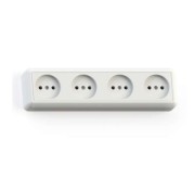 Розетка 4-м ОП Оптима РА16-402 16А IP20 с монтаж. пластиной бел. Кунцево 8024 Розетка 4-м ОП Оптима РА16-402 16А IP20 с монтаж. пластиной бел. Кунцево 8024