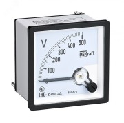 Вольтметр аналоговый шкала 500В AC 72х72мм КТ 1,5 Вольтметр аналоговый шкала 500В AC 72х72мм КТ 1,5