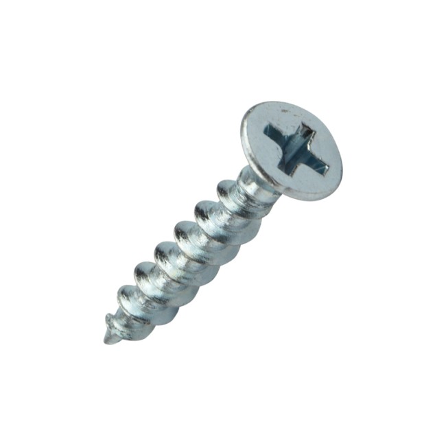 Саморез оконный KRANZ острый, 4.1х25, белый цинк, короб (500 шт./уп.)